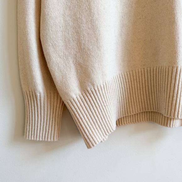 OAK + FORT • Wool-Blend Oversized Turtleneck Sweater in Fog - Picture 5 of 9